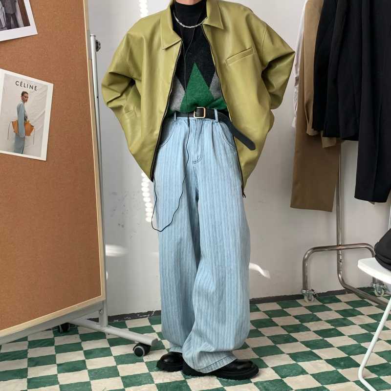 Leather Tide New Loose Type Lazy Solid Color Casual Men