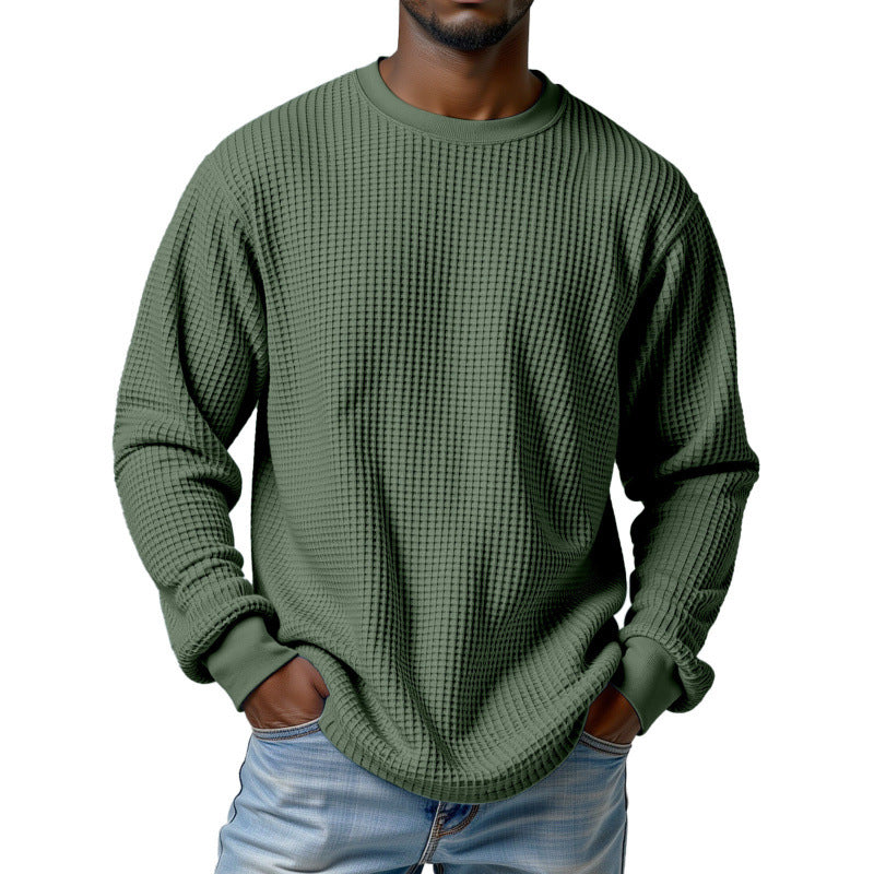 European And American Men's Digital Print Mature Versatile Long Sleeve
