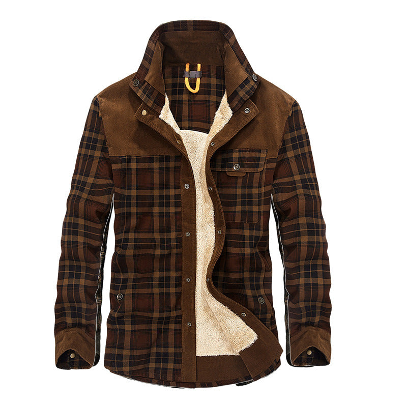 Fleece Padded Coat Lambswool Shirt