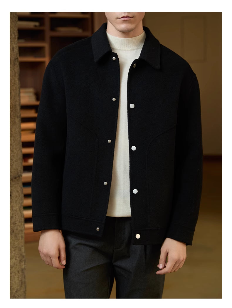 Double-sided Woolen Coat Men's 100 Wool High-end Leisure
