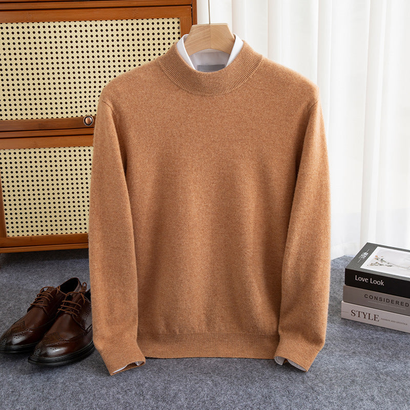 Half-collar Wool Sweater Male