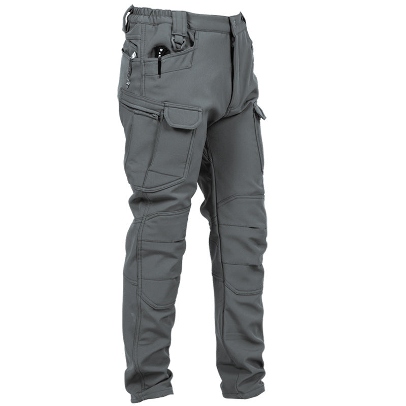 Outdoor Technical Trousers Men's Soft Shell Tactical Pants Fleece Warm Leisure