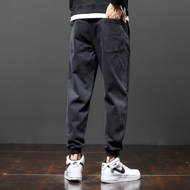 Men's Trousers Loose Straight-Leg Overalls