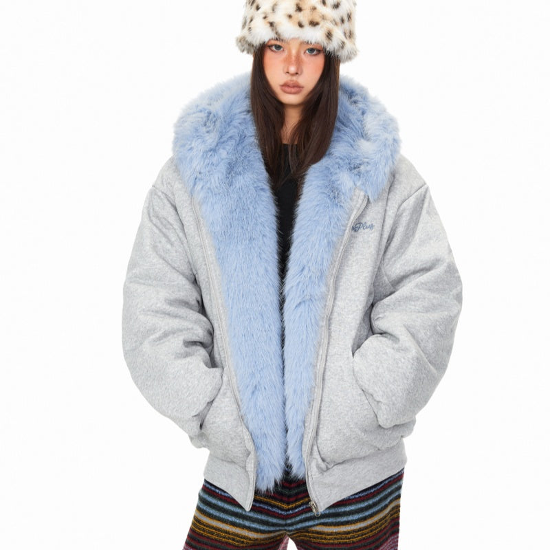 Hooded Cotton Winter American High Street Loose Thickened Warm