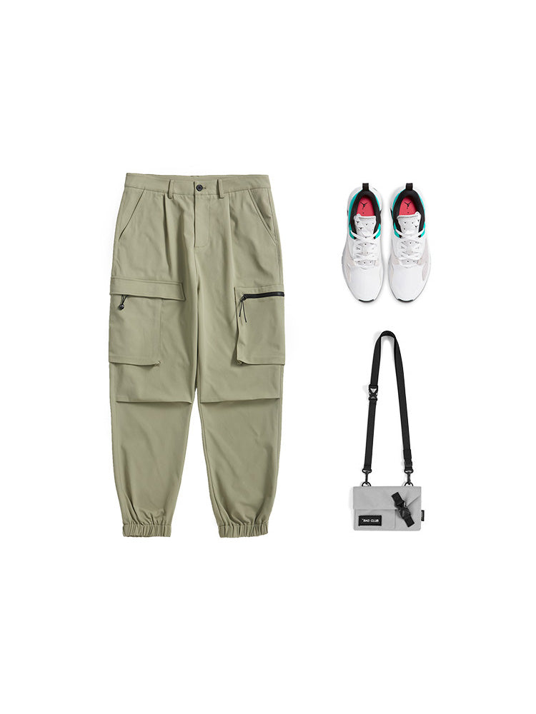 Solid Color Loose Big Pockets and Three-Dimensional Overalls