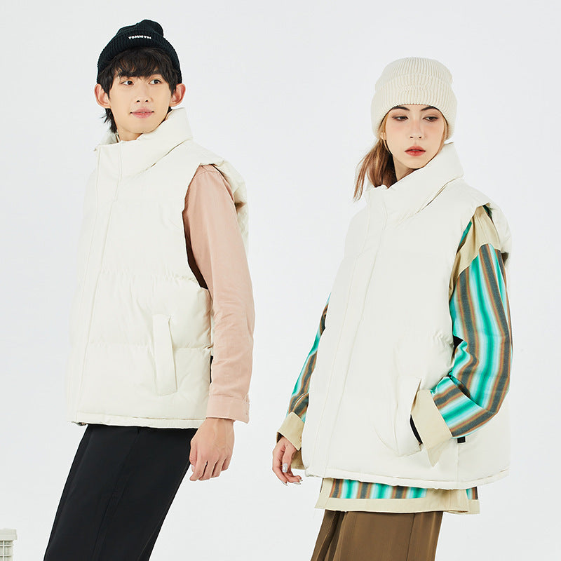 Trendy Couple Sleeveless Cotton-padded Jacket Vest