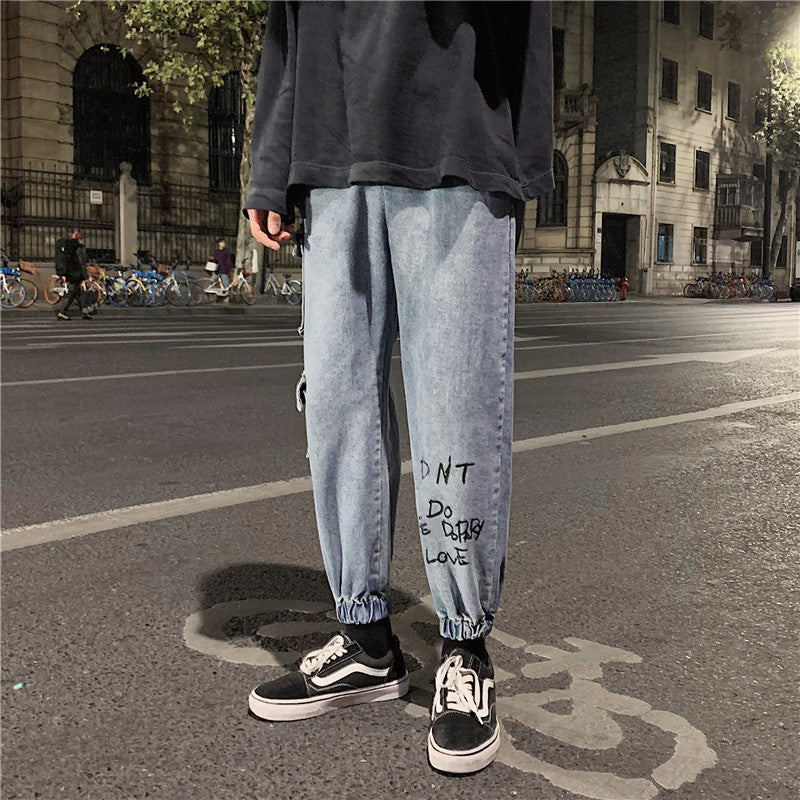 Men's Retro Loose Hip-Hop Cargo Jeans