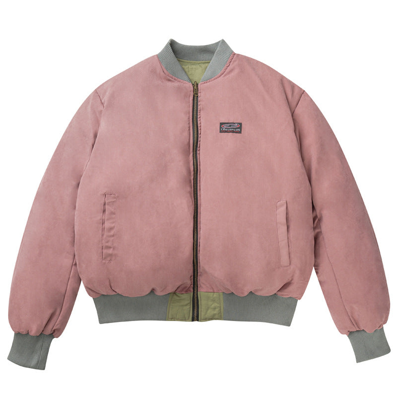 American-style Embroidered Patchwork Cotton Jacket