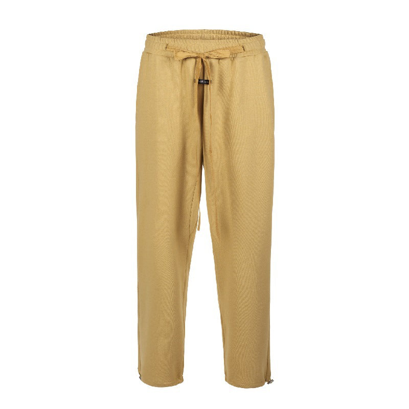 High Street Lengthened Drawstring Pants Fog Retro