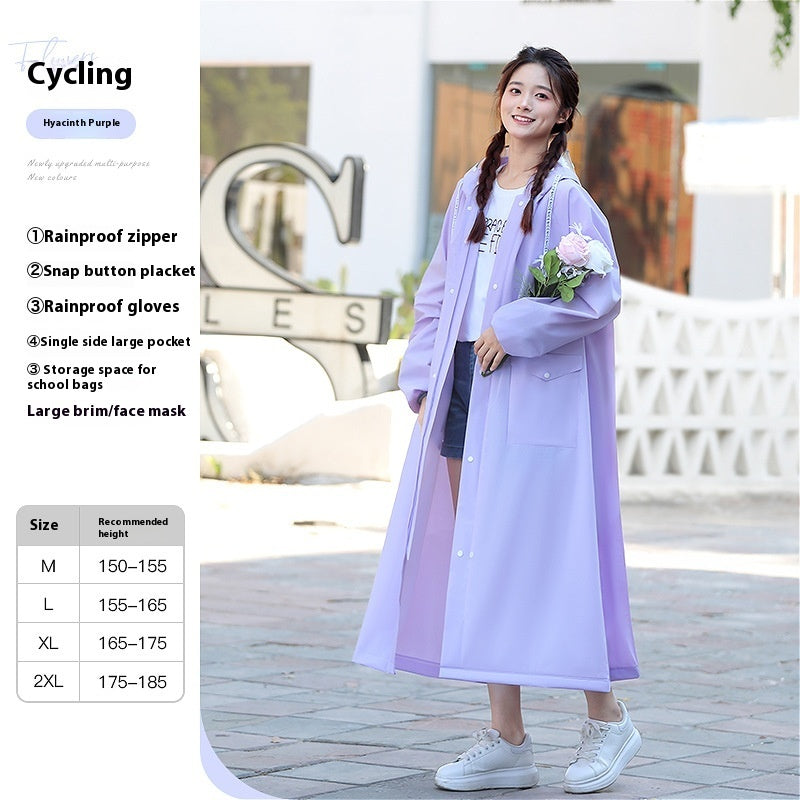 Raincoat Female Electric Battery Motorcycle Outerwear Single
