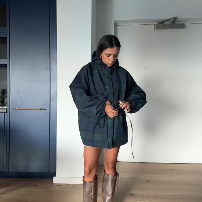 Drawstring Waist Slimming And Short Jacket Women's Coat Women's