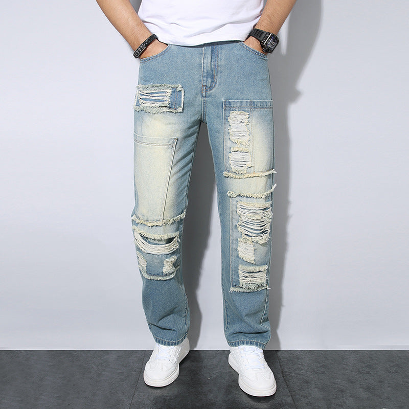 Men's Straight Wrinkle-resistant Loose Casual Jeans