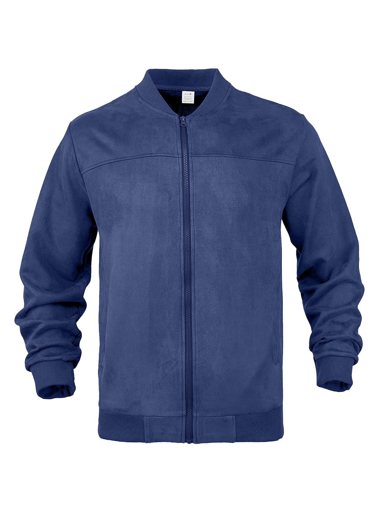Men's Solid Color Minimalism Casual Suede Zip Jacket