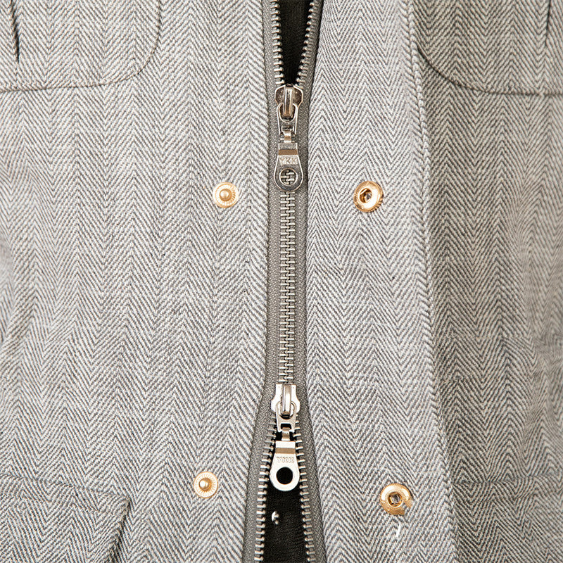 Cotton And Linen Stand-up Collar Cinched M65 Safari Jacket Jacket