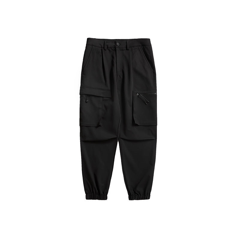 Solid Color Loose Big Pockets and Three-Dimensional Overalls