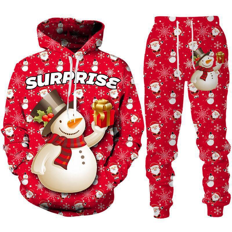 Fashionable Sporty Long-sleeve Pullover Hoodie Set