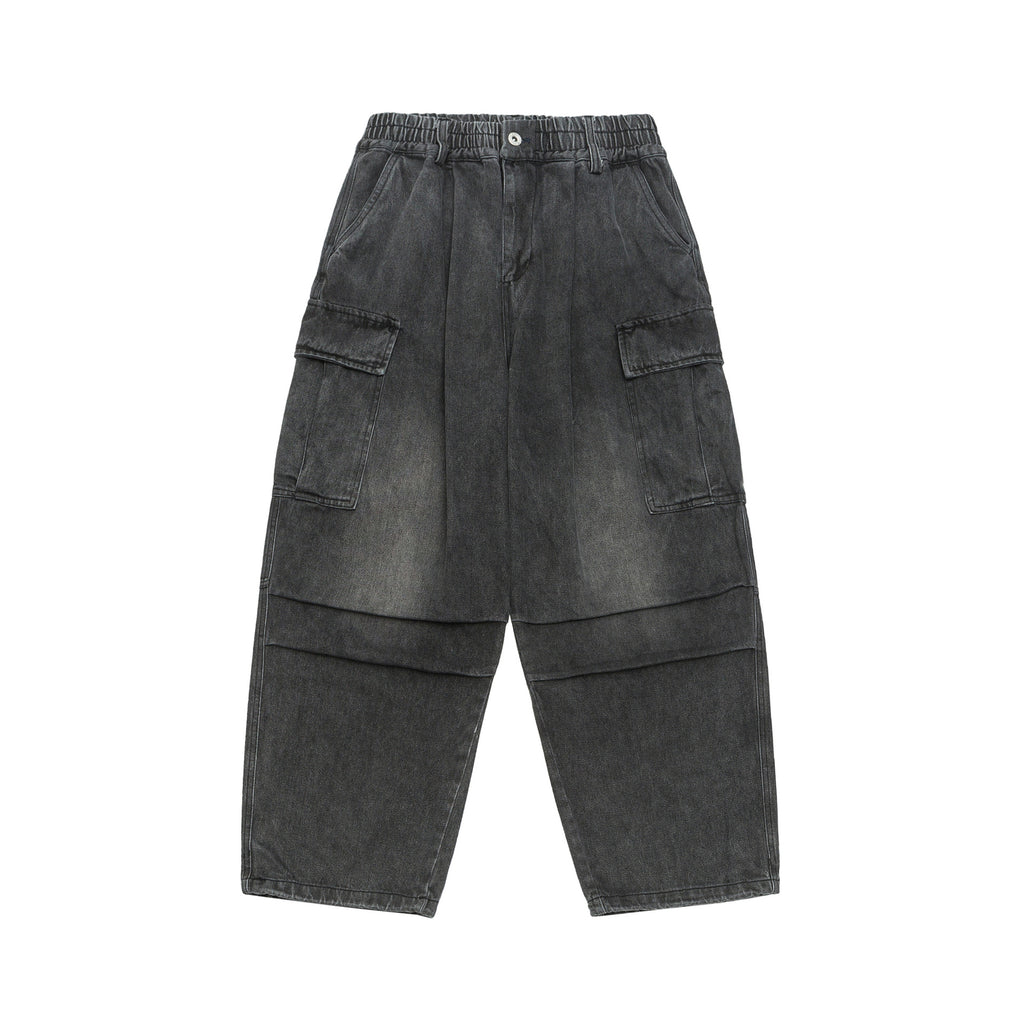 Season New Washed Fried Flower Denim Trousers