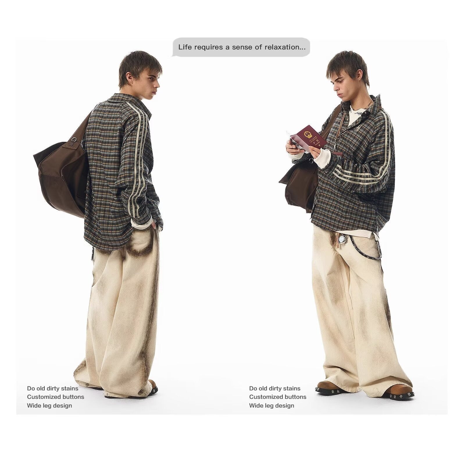 Loose Straight Retro Street Floor-length Pants