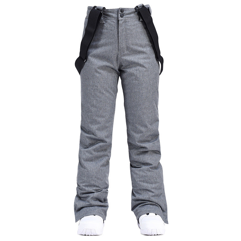 Men's Windproof Waterproof Detachable Elastic Waist Thick Thermal Cotton Pants