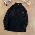 Simple American-style Retro Streetwear Loose-fit Boyfriend-style Trendy Shirt Jacket For Couples