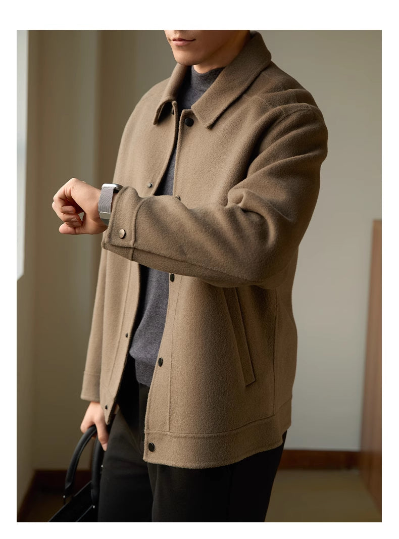 Double-sided Woolen Coat Men's 100 Wool High-end Leisure