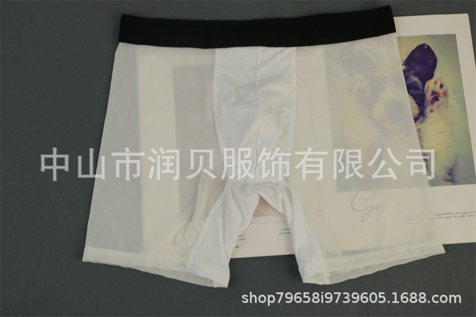 Mesh Sand Underwear Men's Boxer Summer Thin Breathable Quick-drying Plus Size