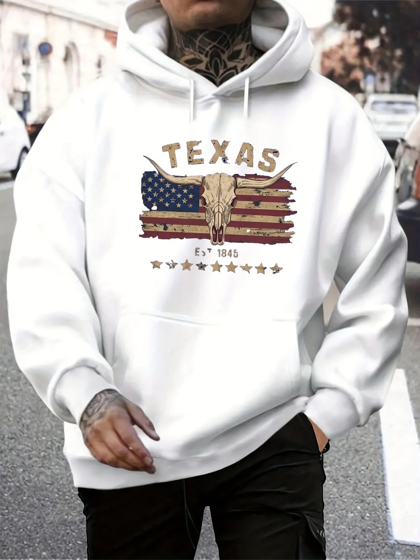 Men's Autumn And Winter Casual Loose Hooded Sweatshirt With