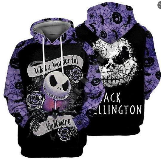 Simulated Street-style Digital-print Hooded Sweatshirt For Foreign Trade