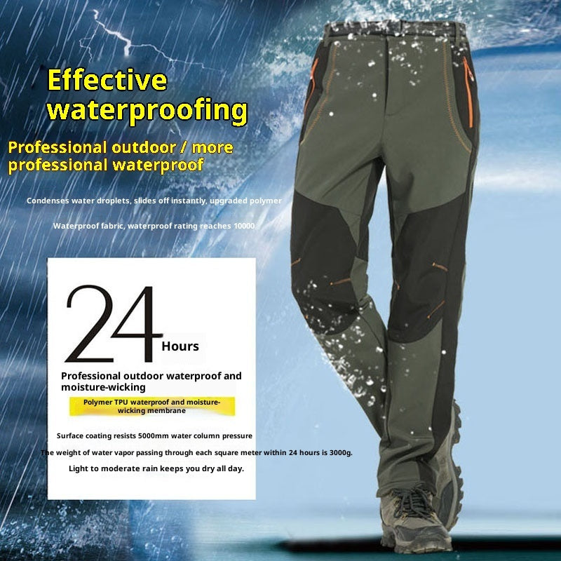 Autumn And Winter Outdoor Sports Soft Shell Pants Men