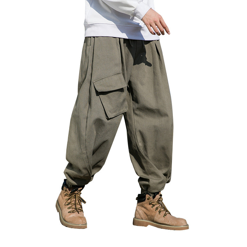 Large Pocket Design Sense Wide-leg Workwear Tactical Pants