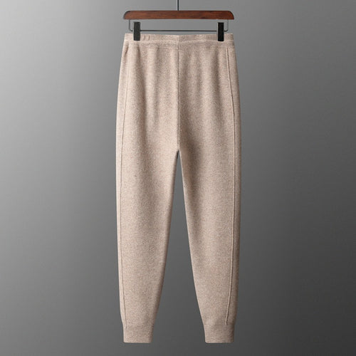 Air Layer Thickened Wool Men's High Waist Casual All-match Lock Foot Harem Pants