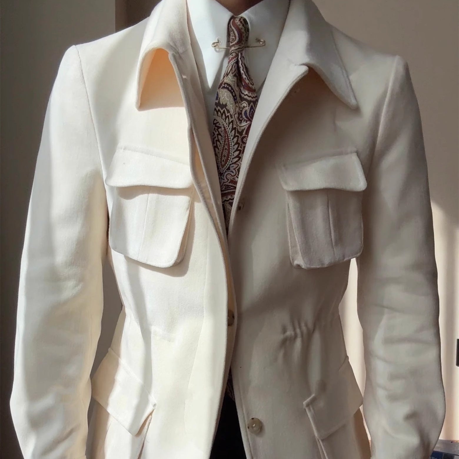 New Retro Brushed Warm Mid-length Coat