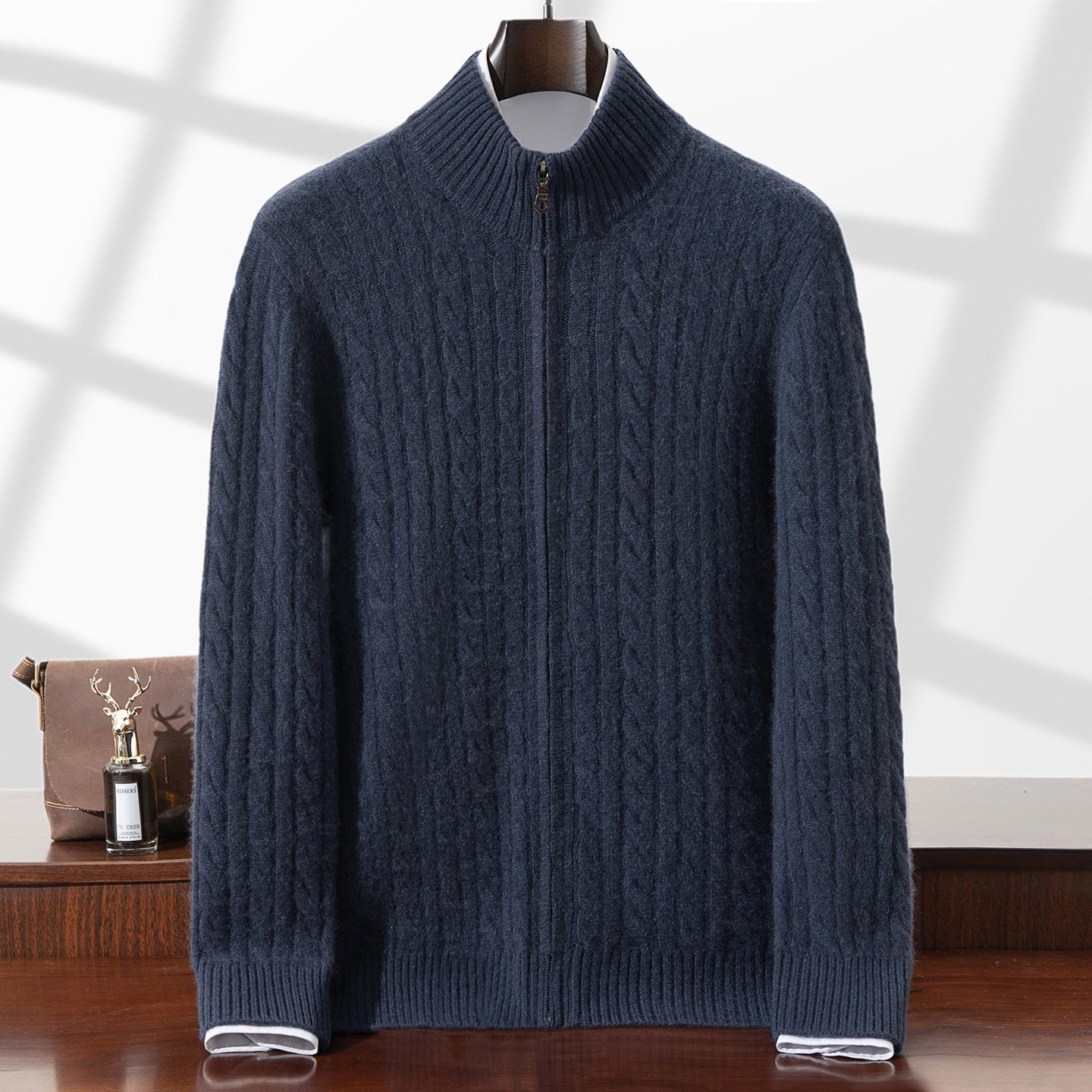 Men's Solid Color Casual Business Sweater