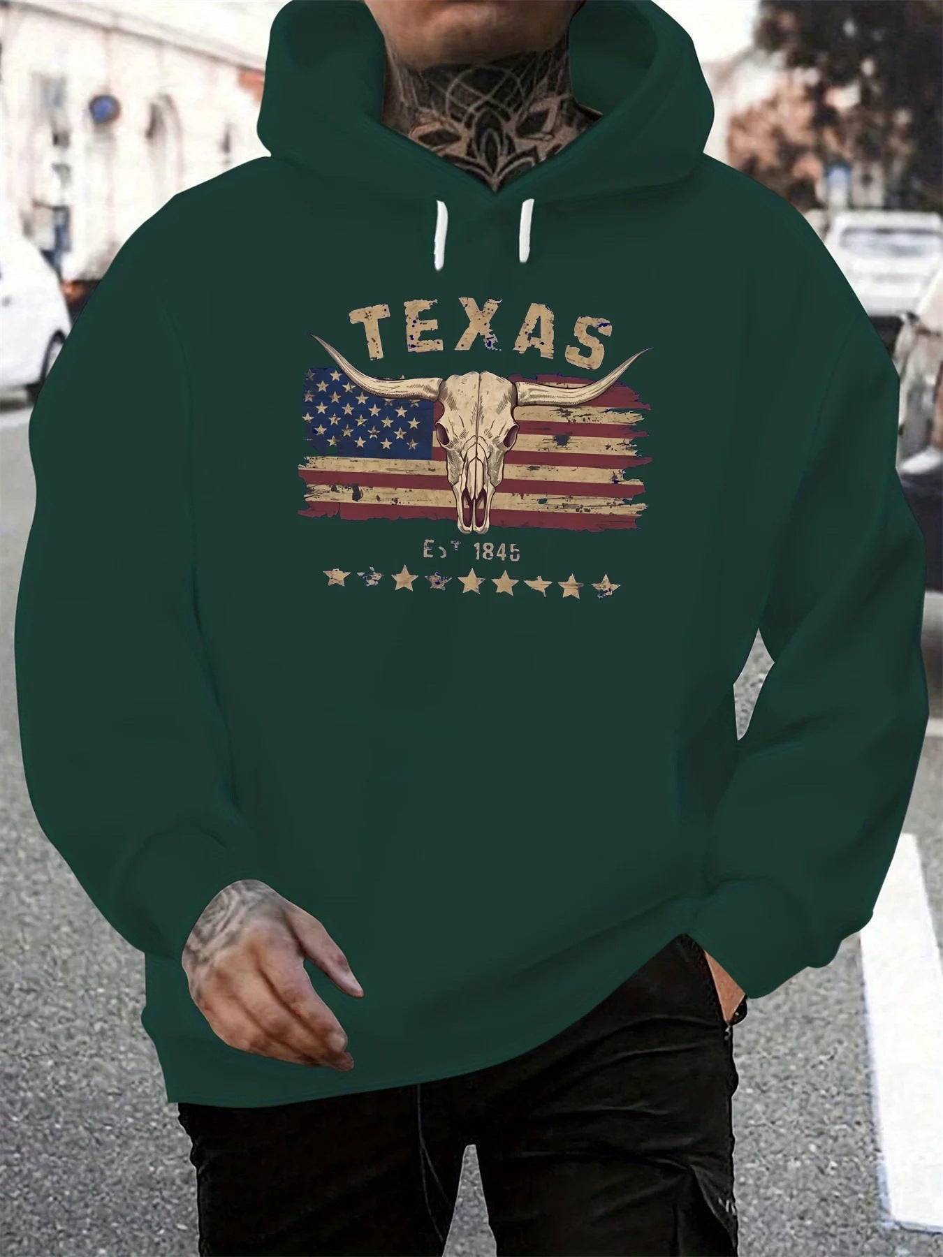 Men's Autumn And Winter Casual Loose Hooded Sweatshirt With