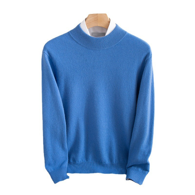 Half-collar Wool Sweater Male