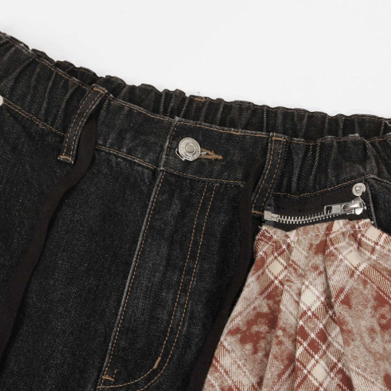 Retro Street Simple Loose Machete Denim Trousers