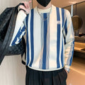 Contrast Color Sweater Striped Innerwear Knitwear Long-sleeved Top