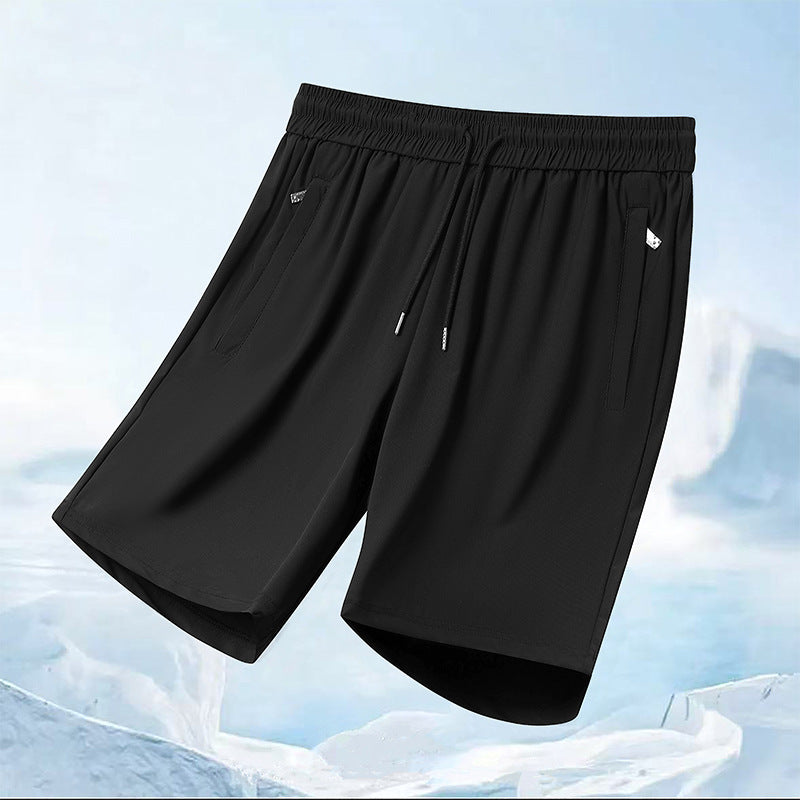 Summer Thin Style Real Ice Silk Sports Shorts For Men