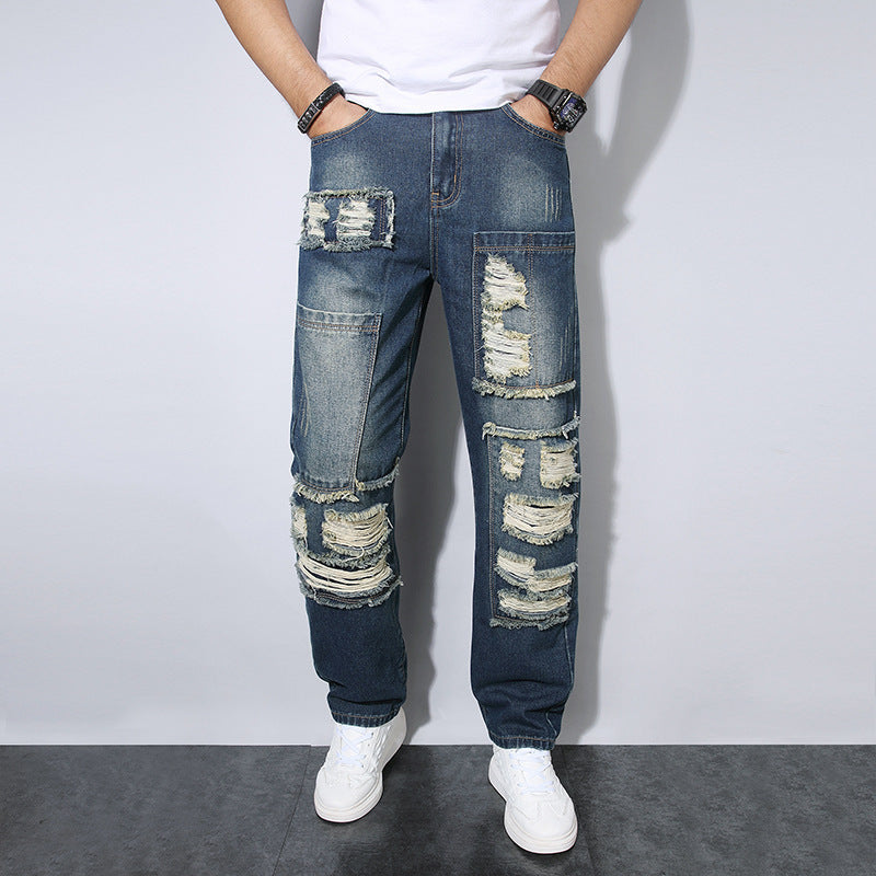 Men's Straight Wrinkle-resistant Loose Casual Jeans