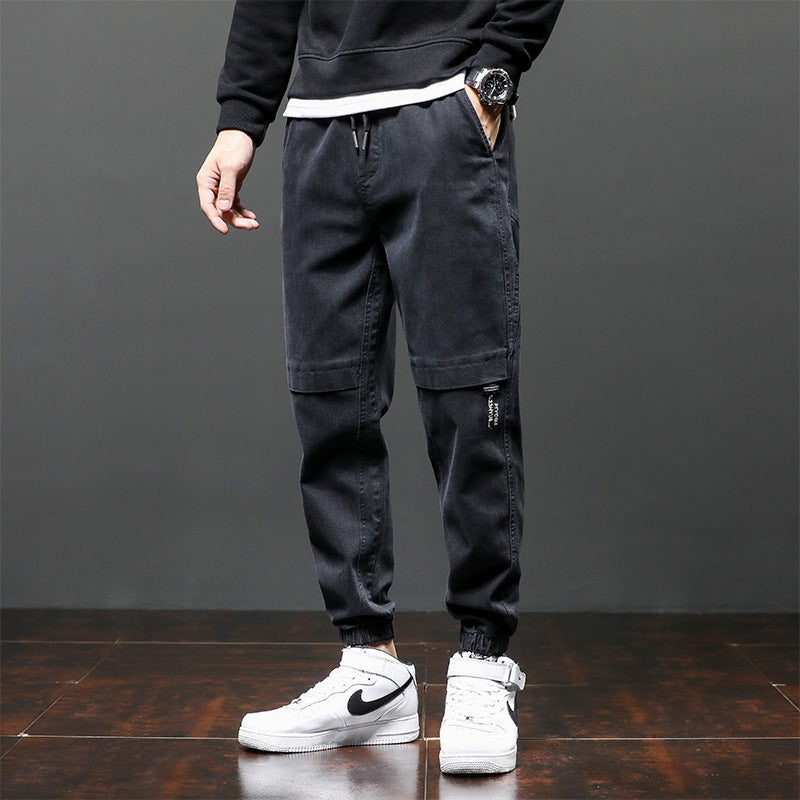 Men's Trousers Loose Straight-Leg Overalls