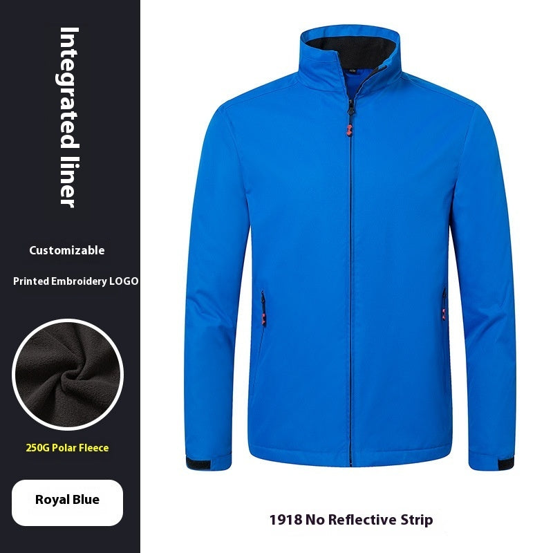 Outdoor Solid Color Integrated Shell Jacket Cold Protection In Winter