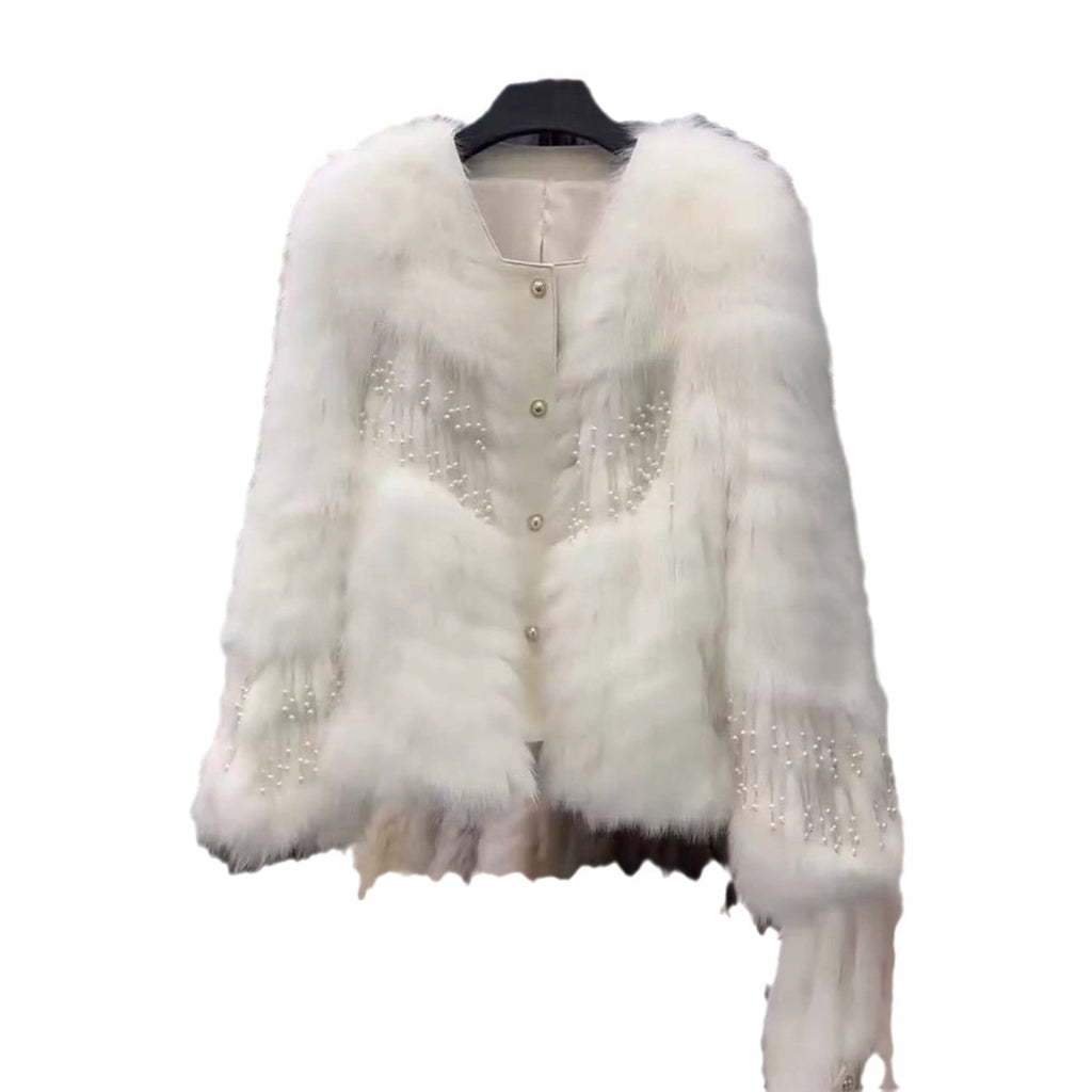 Women's Fashion Heavy Duty Fringe Loose Fur Coat
