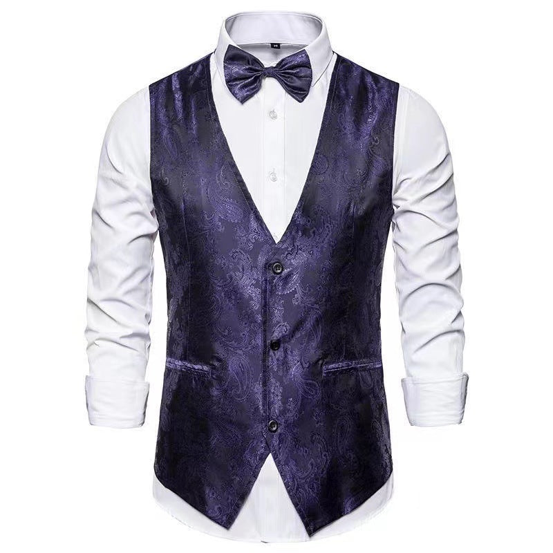 Men's Printed Sleeveless Vest Coat