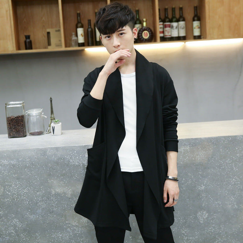 Spring And Autumn Mid-length Cardigan Trench Coat