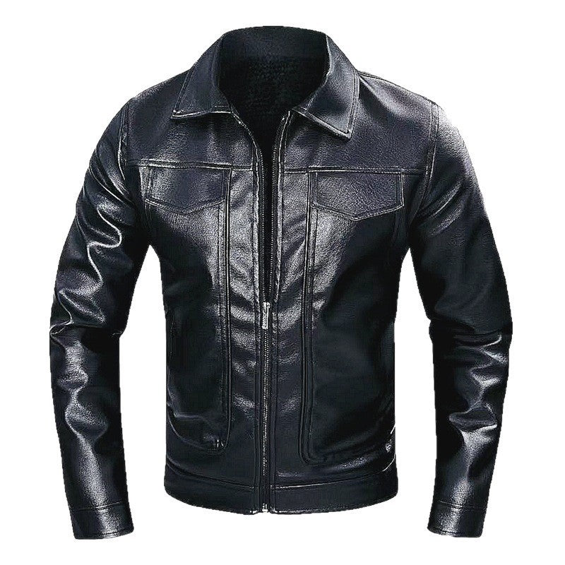 Men's Turn-Down Collar Casual Long Sleeve Jacket Coat