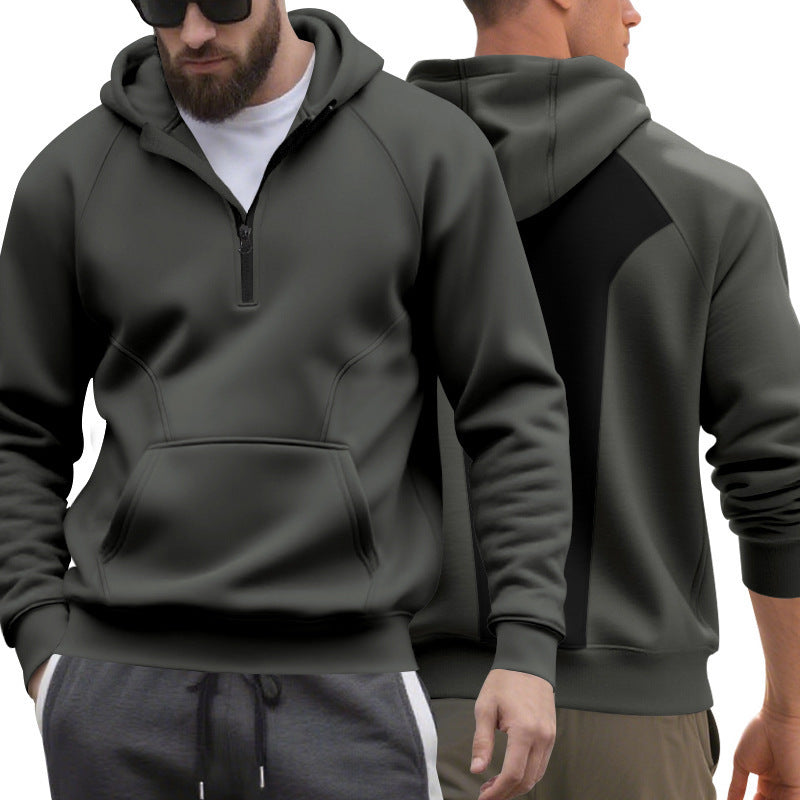 Men's Casual Sports Commuter Fleece Hooded Zip