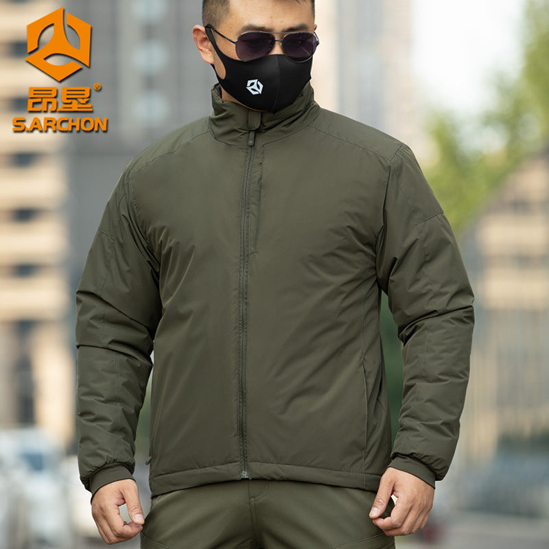 Angken New Thermal Reflection Tactical Cotton-padded Jacket Men's Autumn And Winter Windproof Warm Warm Warm Shell Jacket Outdoor Cotton Coat Coat