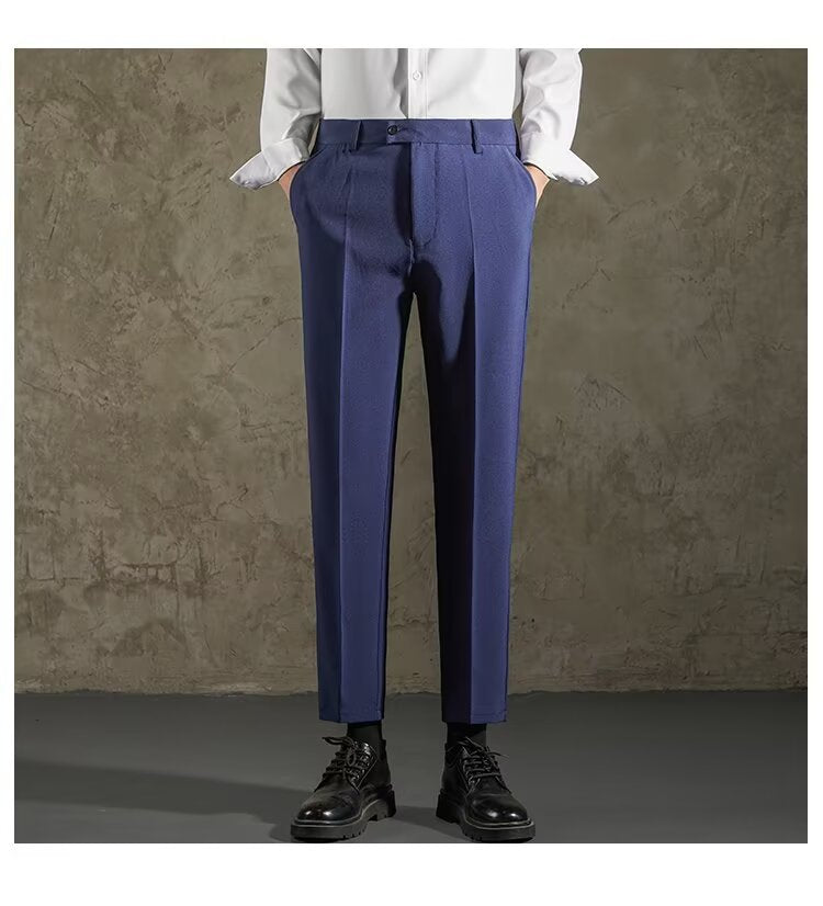 Draping Skinny Casual Slim Fit Straight All-matching Thick Small Suit Pants