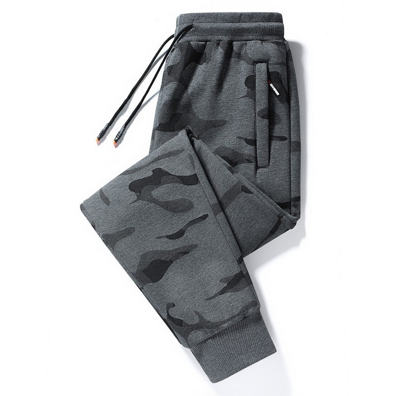 Men's Autumn Winter Cotton Casual Plus-sized Ankle Banded Pants