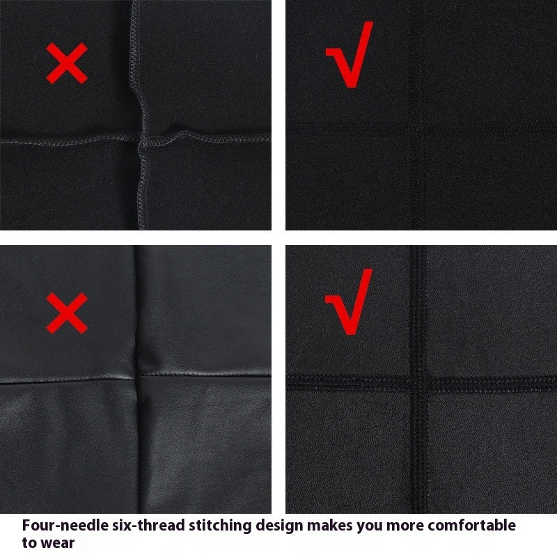 Seamless Butt-lift Underwear Mid Waist Fitness Leather Pants